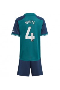 Arsenal Ben White #4 Jalkapallovaatteet Lasten Kolmas peliasu 2023-24 Lyhythihainen (+ Lyhyet housut)